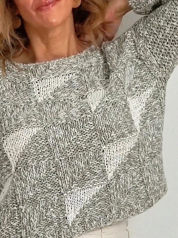 80's Hand Knit Triangle Sweater