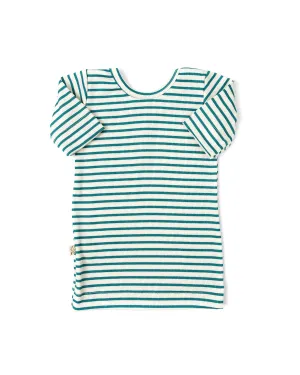 ballet top CO - aqua stripe