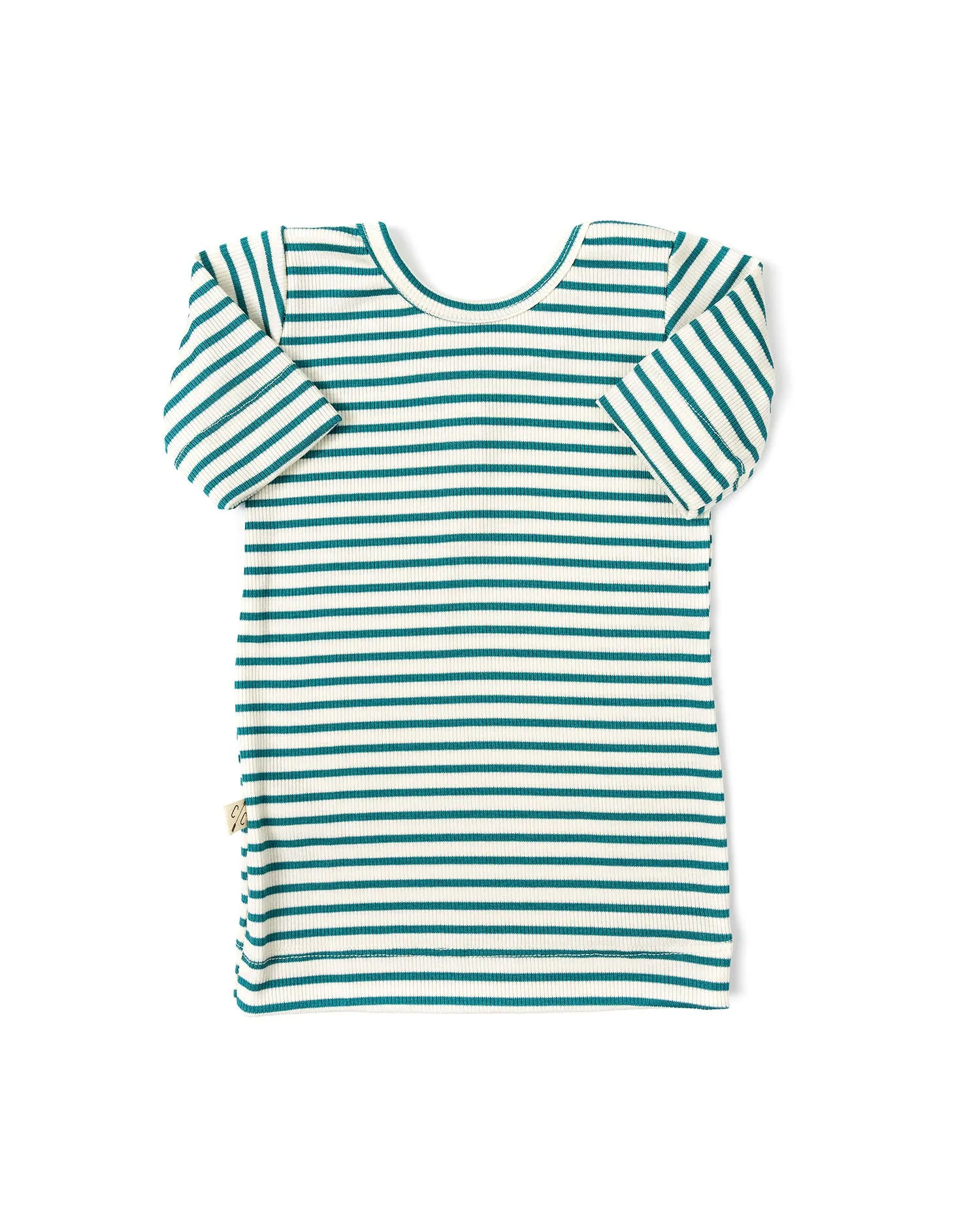 ballet top CO - aqua stripe