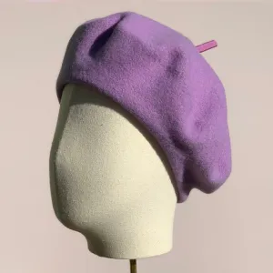 Bonnie Wool Beret in Lilac