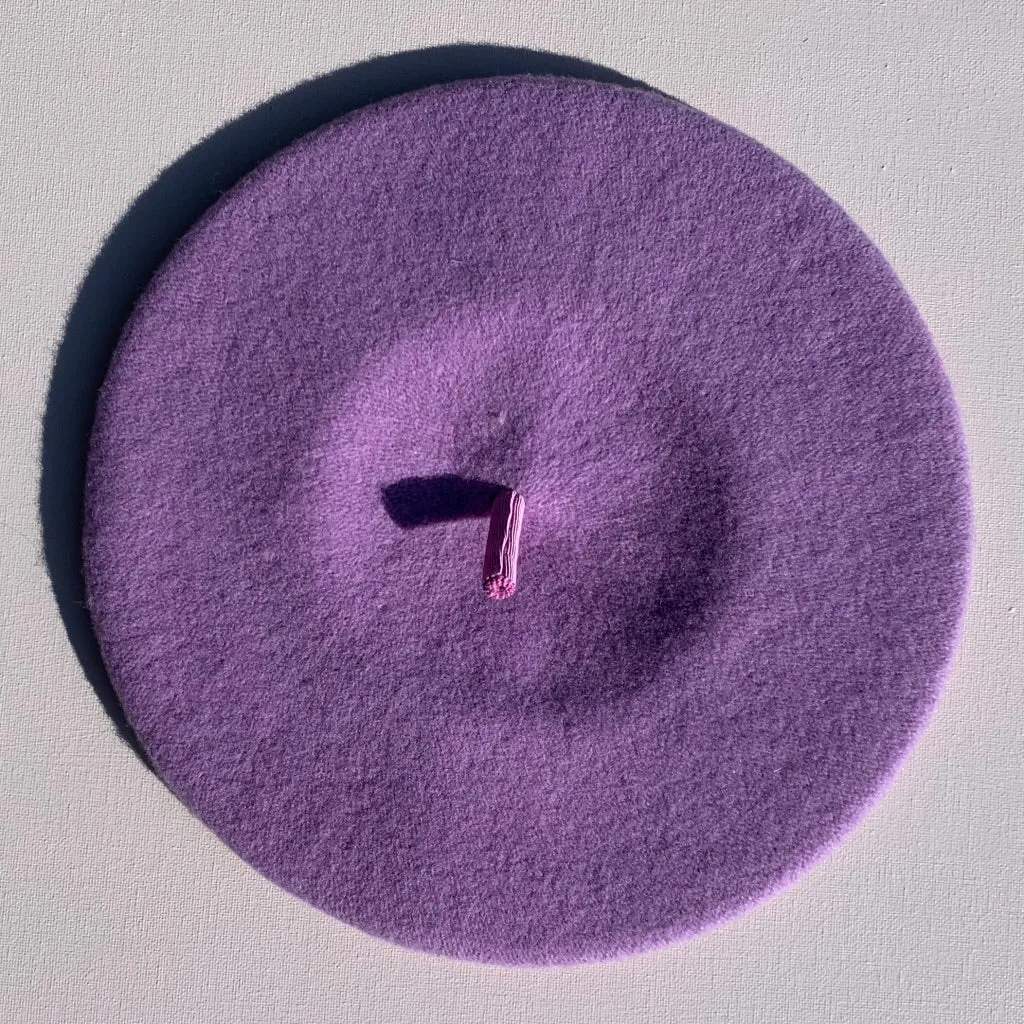 Bonnie Wool Beret in Lilac