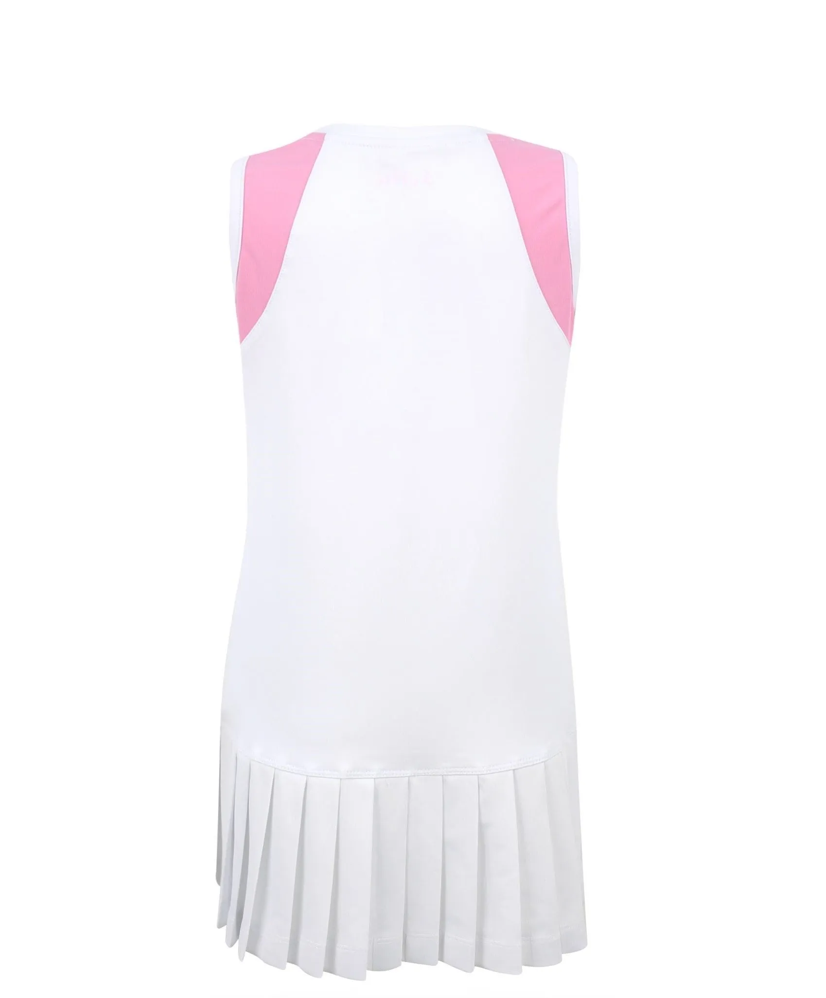 Bubble Gum White Pleat Dress