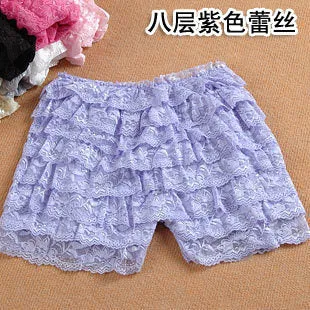 Cake Track Shorts Three Layer Lace Safety Pants Anti-Exposed Outdoor Thin Summer Culottes