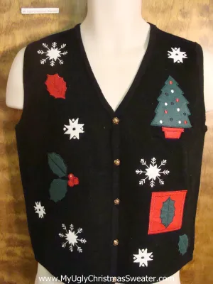 Christmas Greenery Funny Christmas Sweater Vest