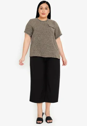 Divina Plus Size Garterized Drawstring Waist Pants