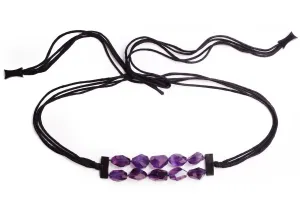 Double Layer Amethyst Belt