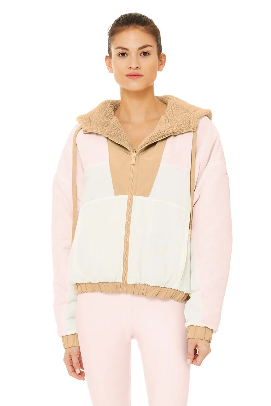 Duality Reversible Sherpa Jacket - Putty/Pristine/Soft Pink