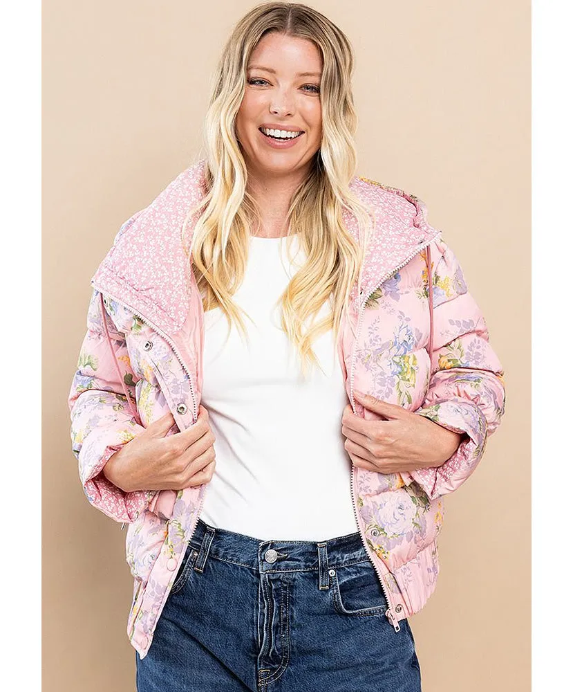 Fancy In Floral Puff Jacket