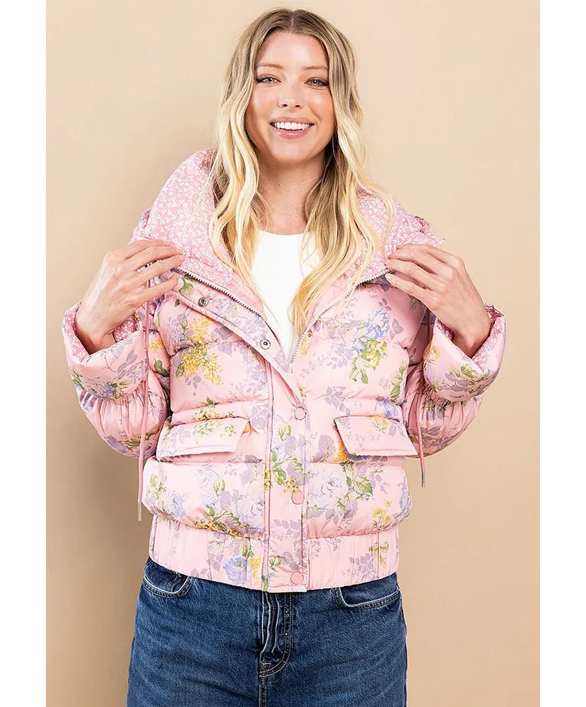 Fancy In Floral Puff Jacket