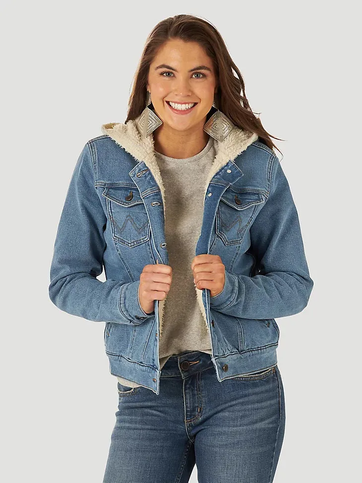 Final Sale ✨ The Hooded Wrangler Retro Denim Sherpa Lined jacket