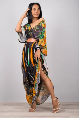 Floral kaftan dress