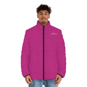 Hot Pink Color Men's Jacket, Best Men's Puffer Jacket