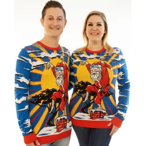 Karate Santa | Ugly Christmas Sweater For Men & Women | Unisex Sizing