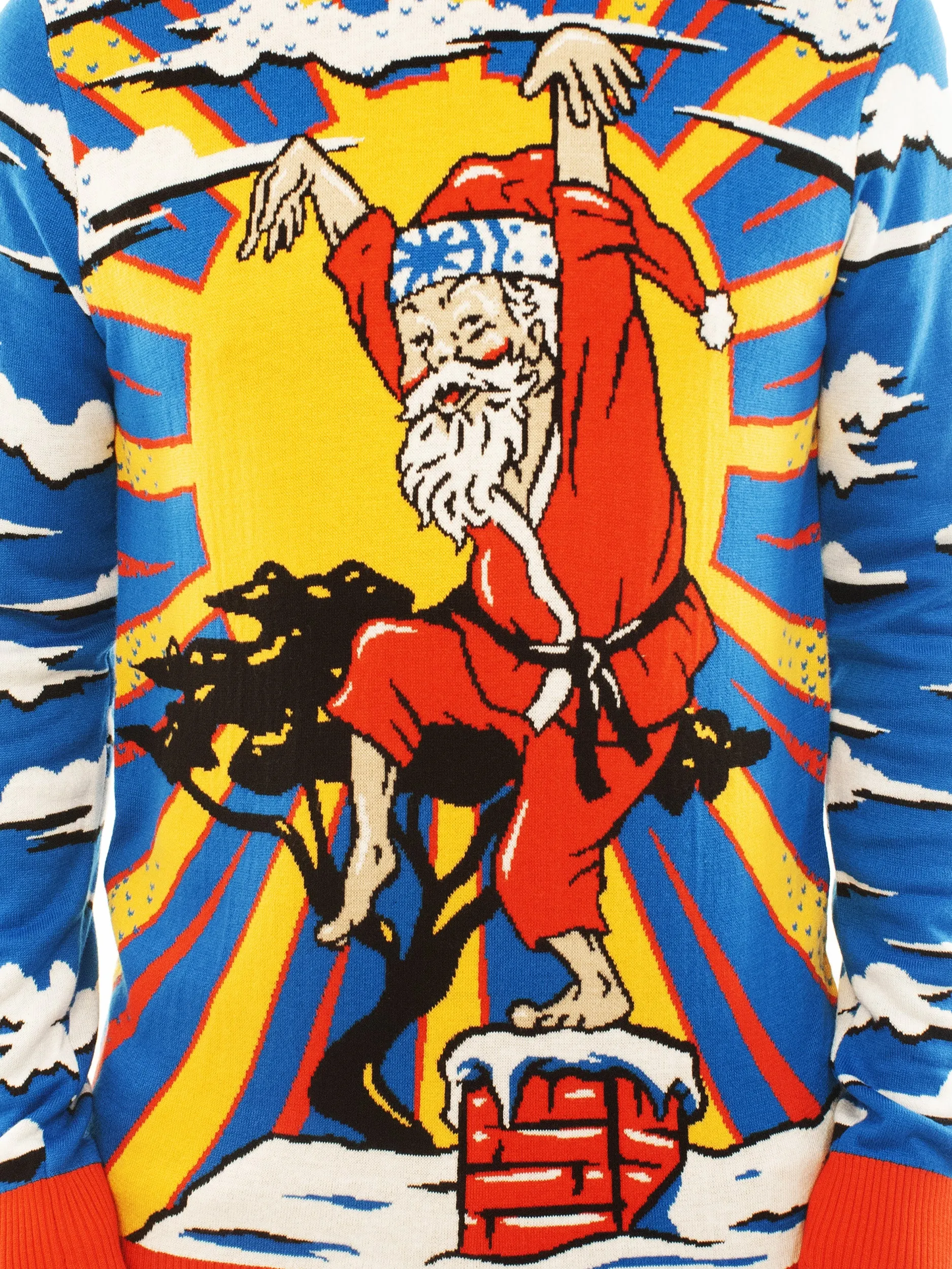 Karate Santa | Ugly Christmas Sweater For Men & Women | Unisex Sizing