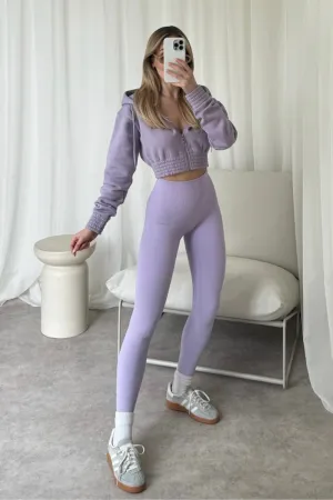 Kora lilac cropped jacket and legging set