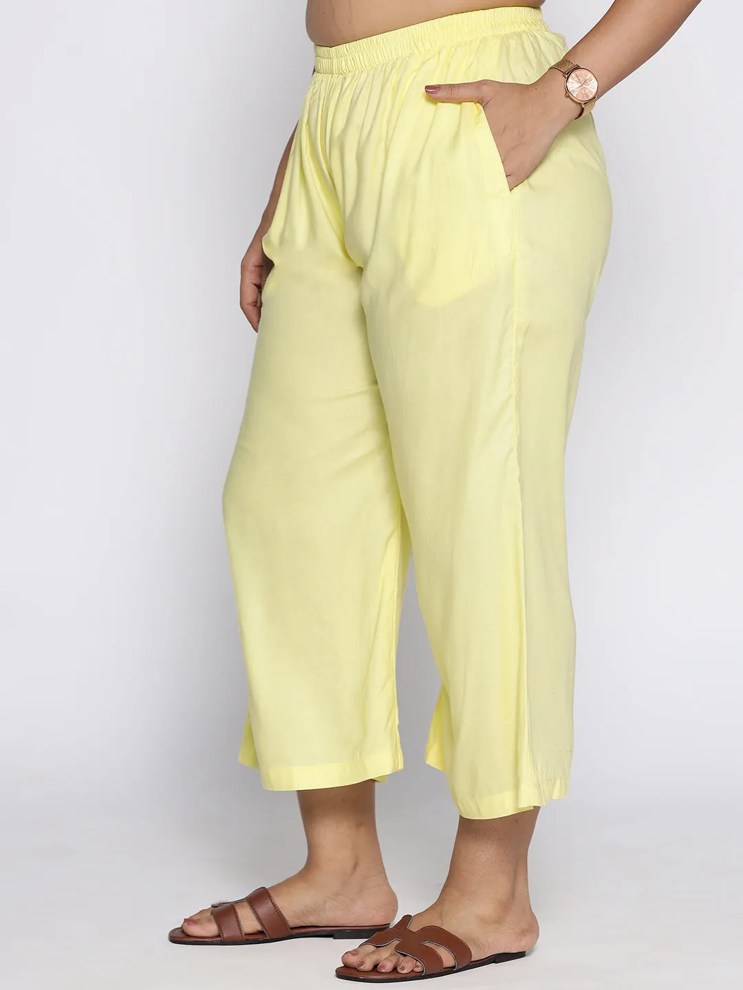 Lemon Rayon Culottes