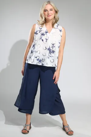 Lite weight Culottes | NAVY | 8838A1