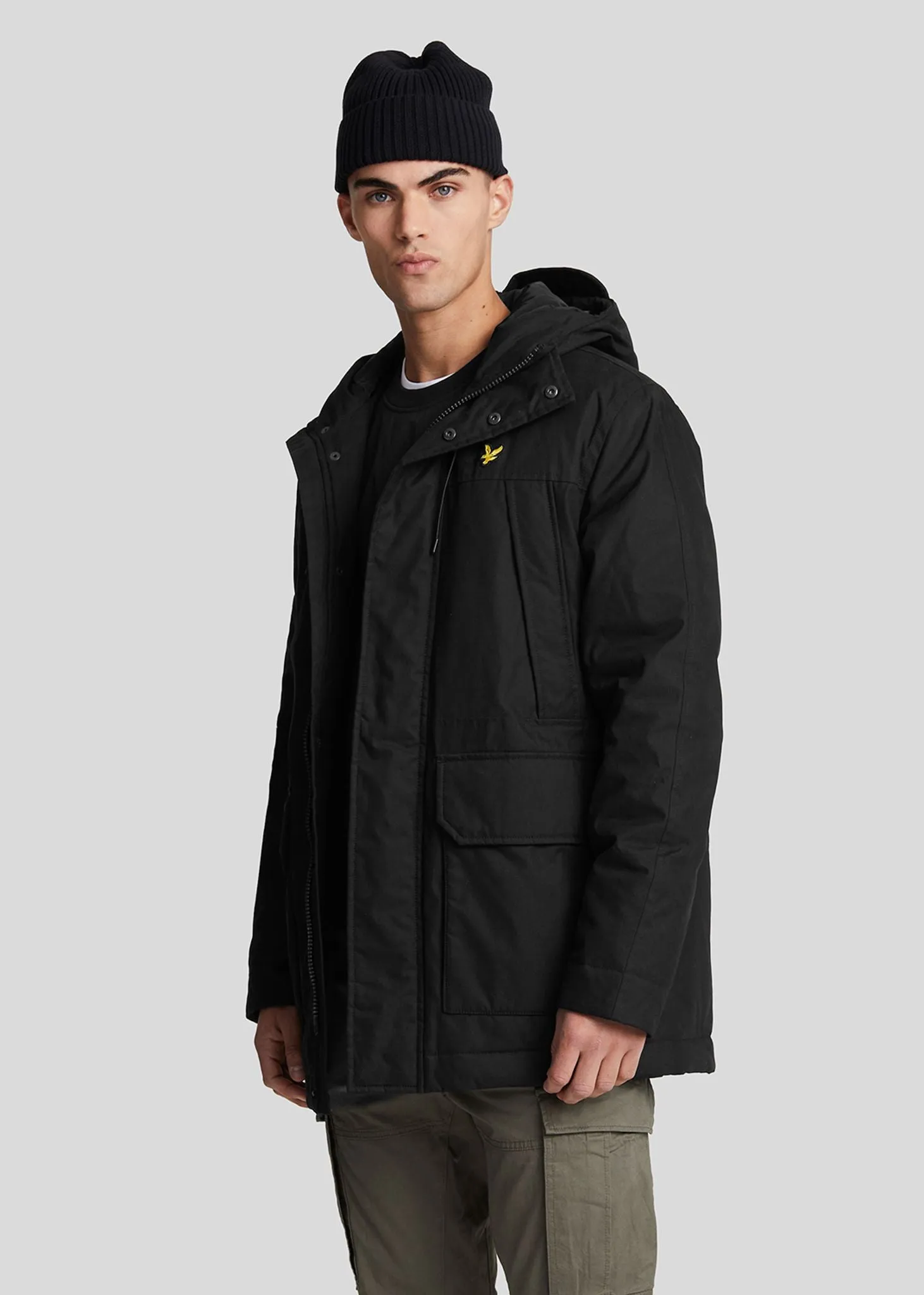 Lyle and Scott Microfleece parka 2.0 - jet black