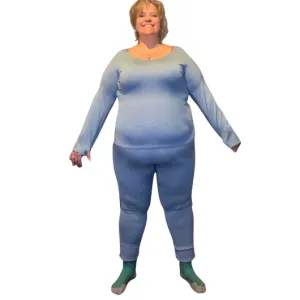 Ottomatic Threads Plus Size Base Layer Bottom - Ice Blue