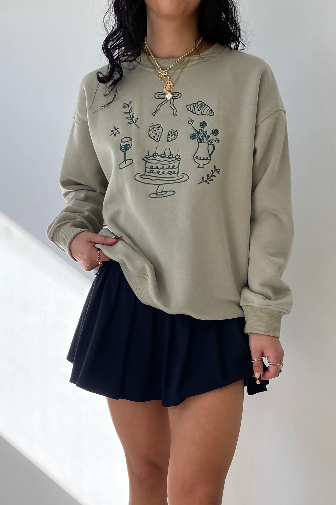 Party Embroidered Sweatshirt