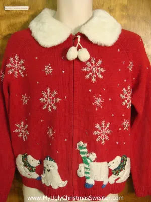 Polar Bears Having Fun Tacky Xmas Sweater