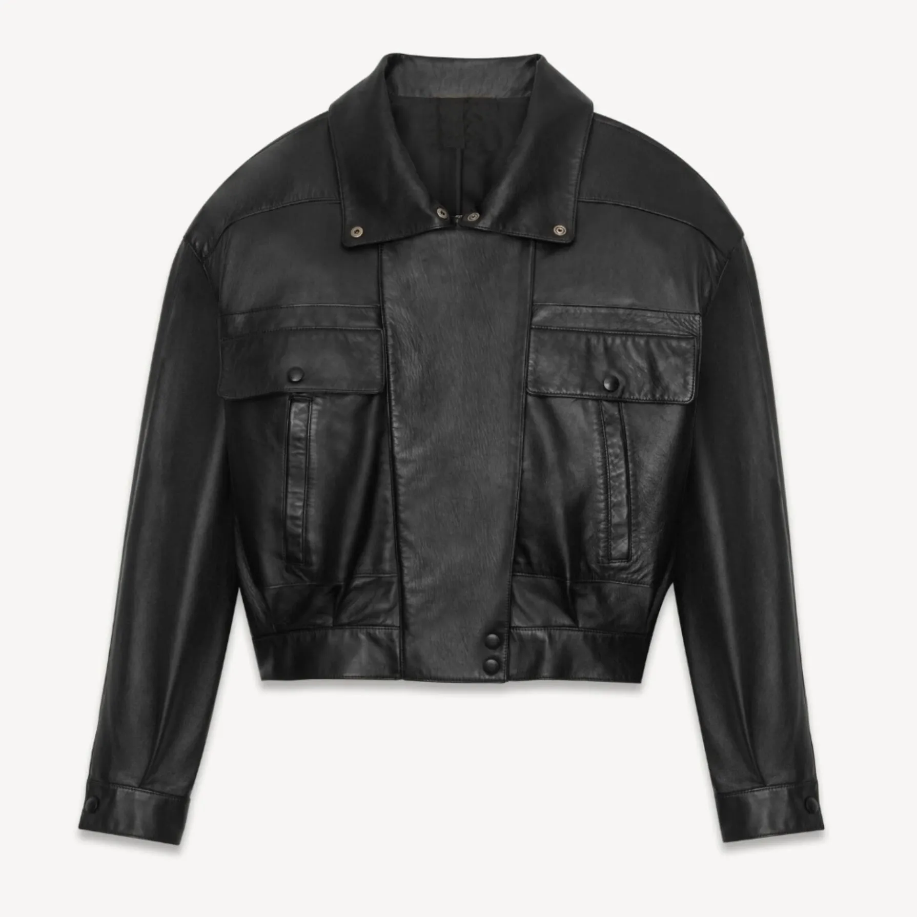 Rhea Cropped Leather Jacket for Women