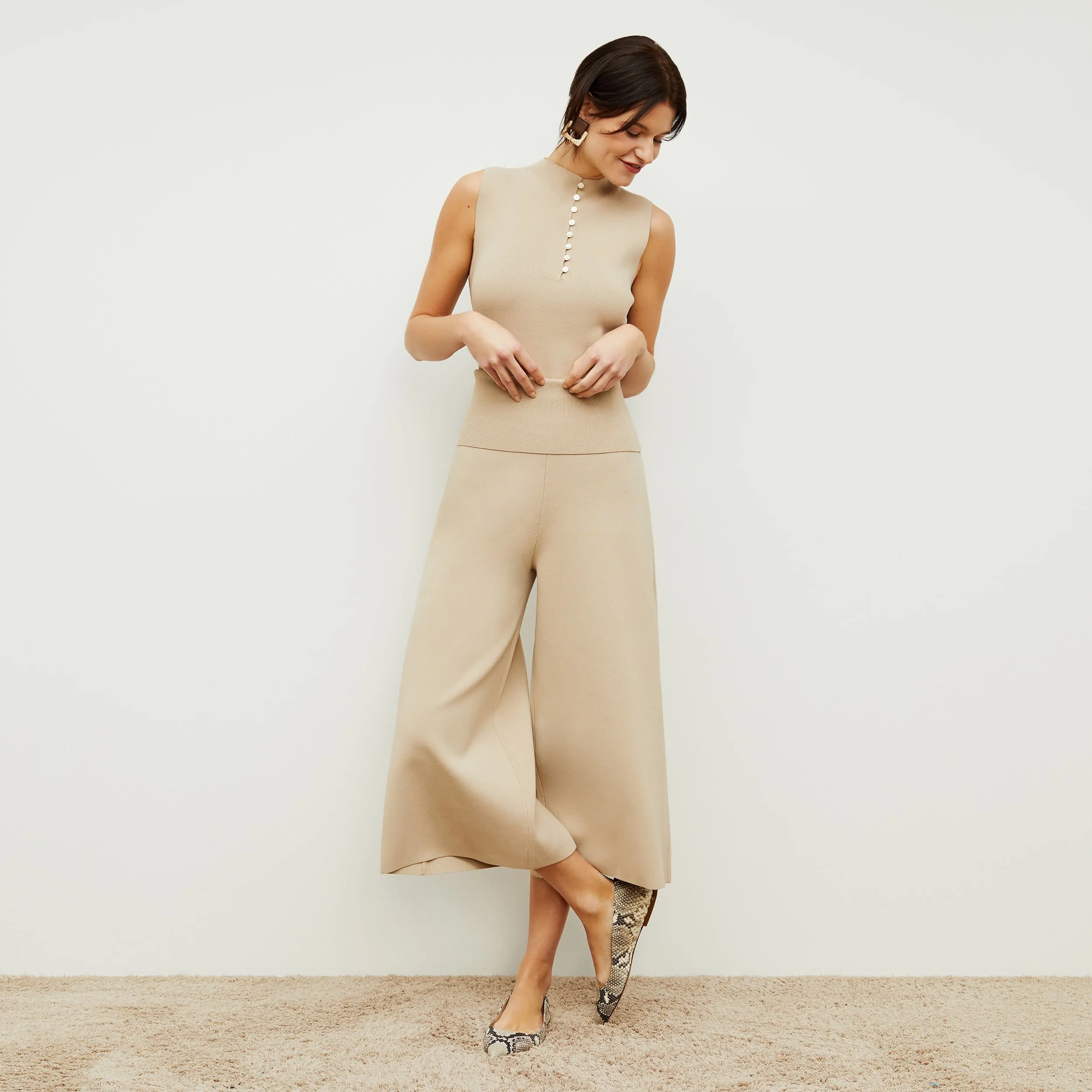 Rogala Stretch Culotte - Jardigan Knit :: Latte