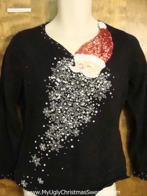 Sequin Santa Ugly Sweater for Xmas