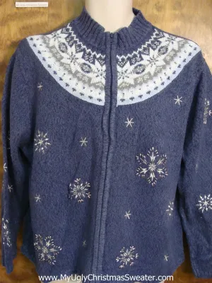 Snowflakes and Nordic Design Tacky Xmas Party Sweater