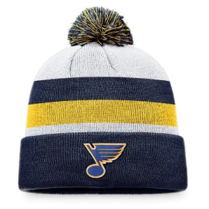 ST. LOUIS BLUES FANATICS NOTE STRIPED POM KNIT-MULTI