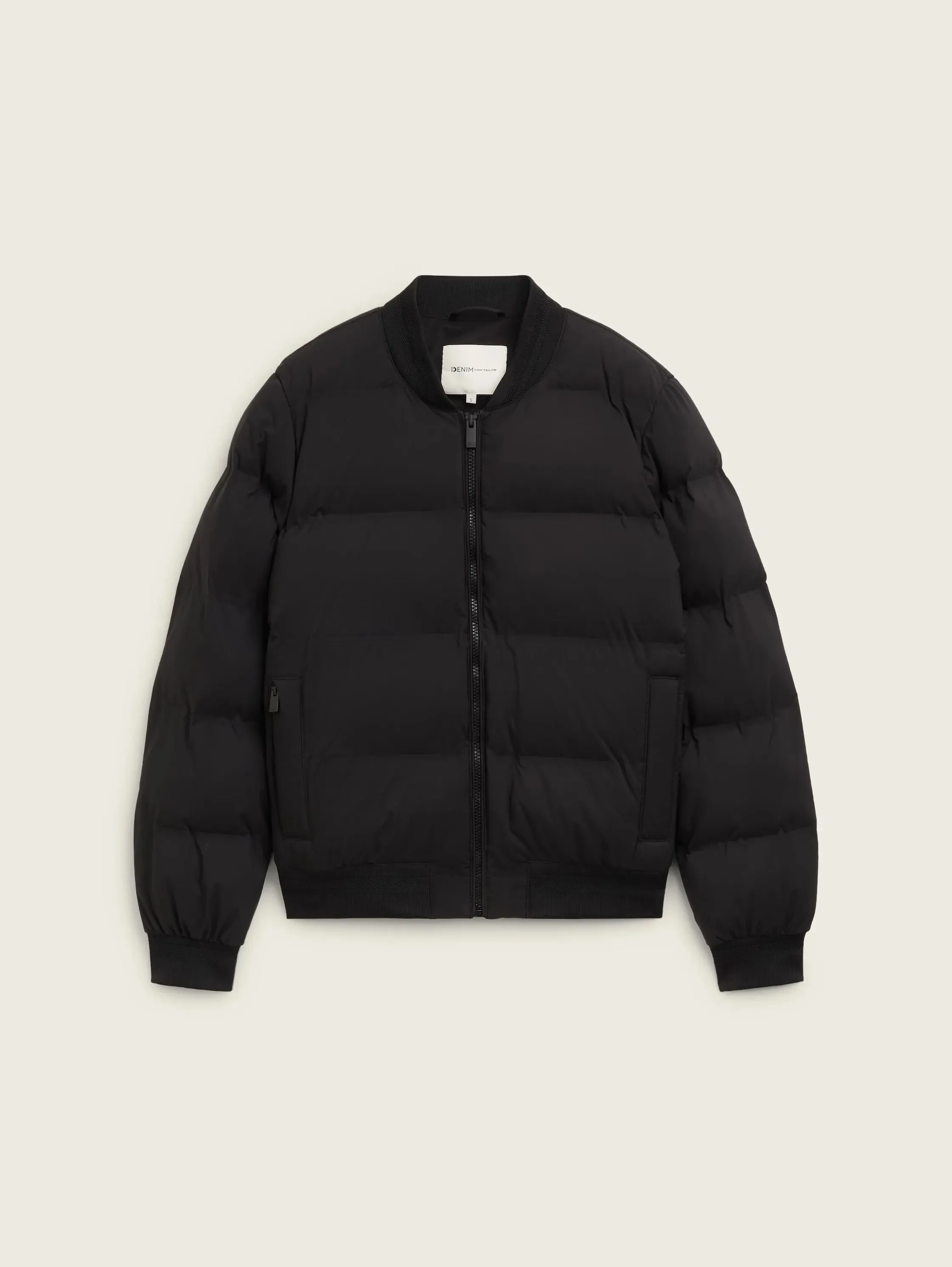 Tom Tailor Water-Repellent Puffer Black Jacket