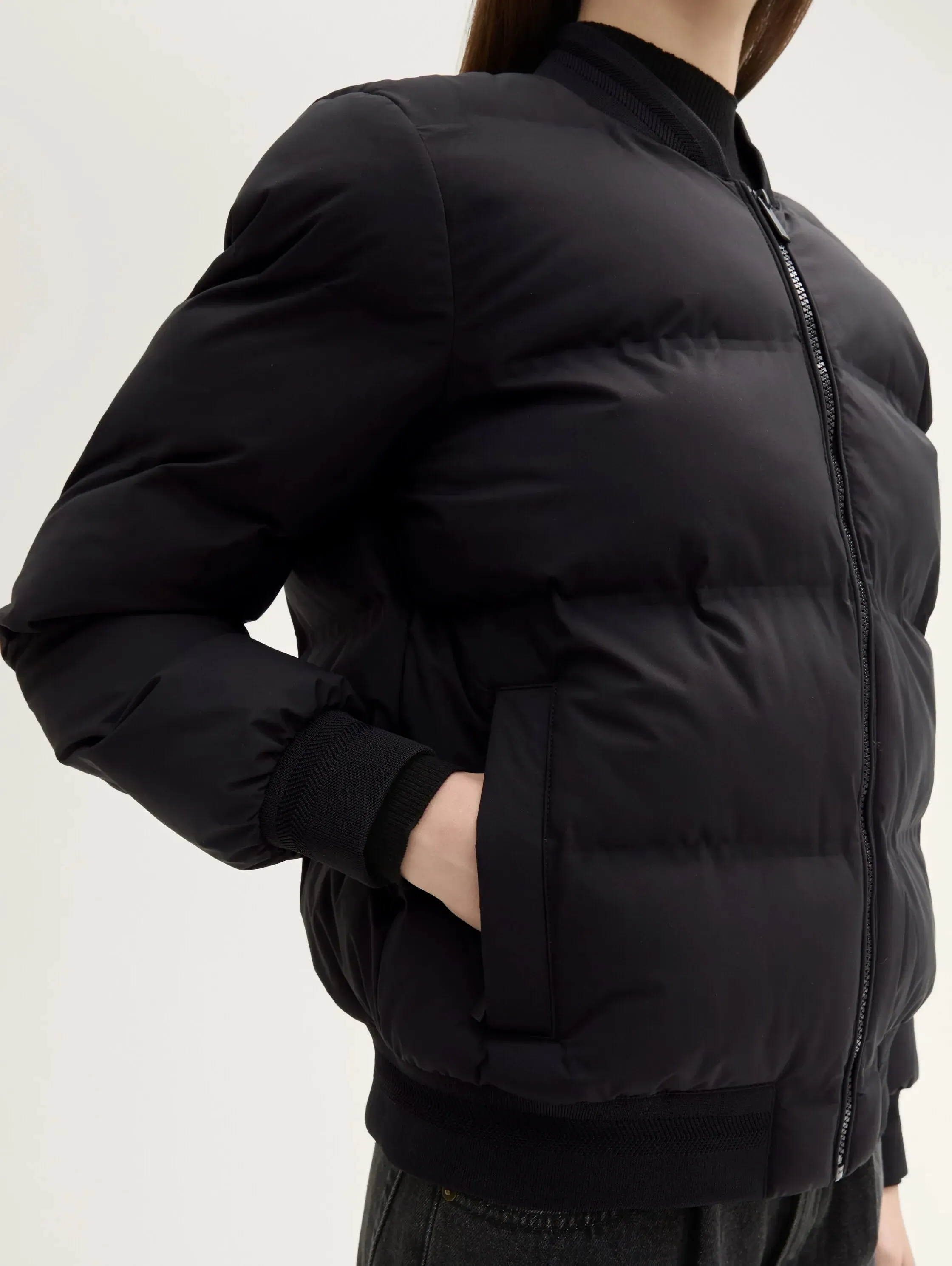 Tom Tailor Water-Repellent Puffer Black Jacket