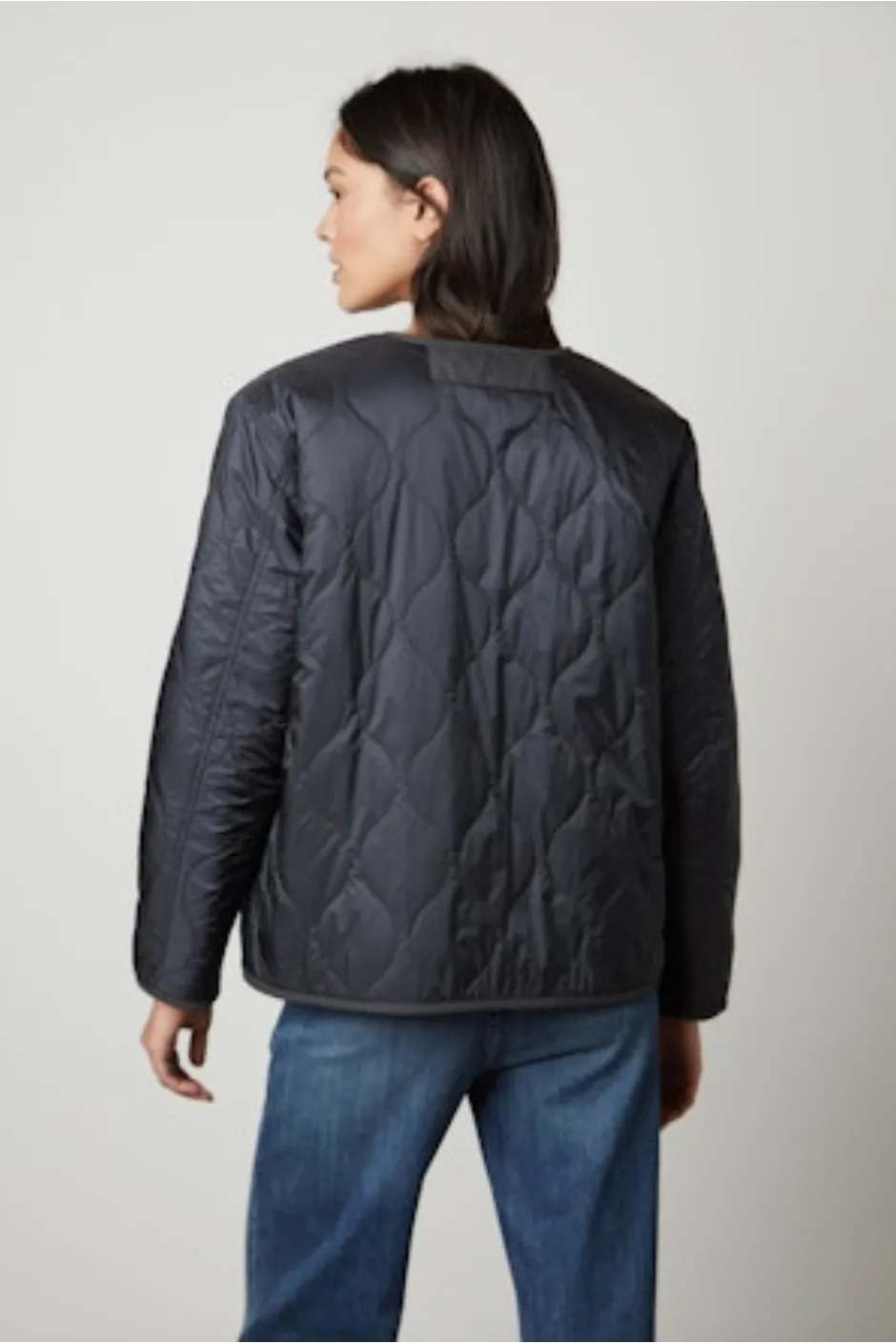 Velvet by Graham & Spencer Marissa 05 Quilted Sherpa Jacket | Navy