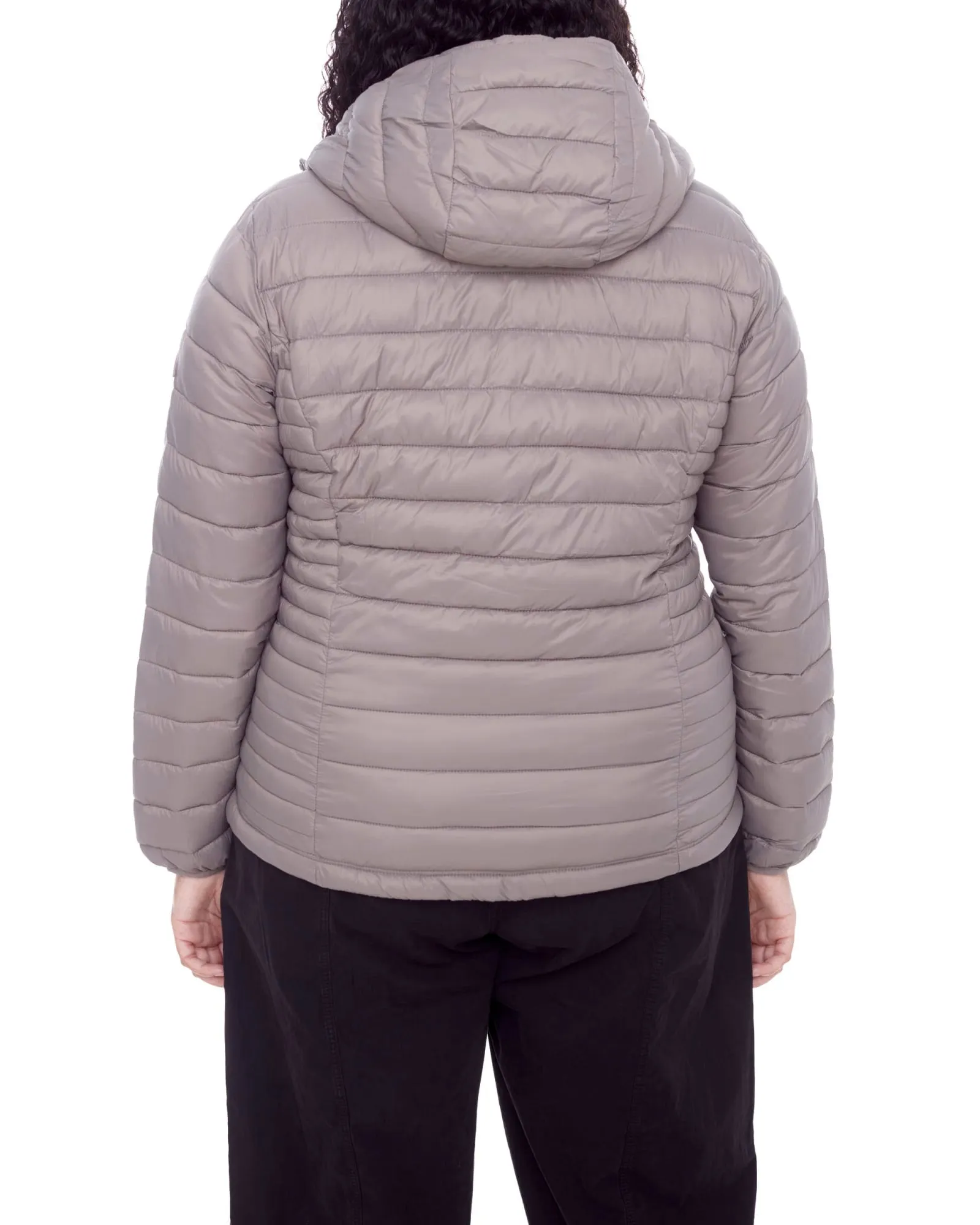 Women's Plus Size - YOHO | Vegan Down Lightweight Packable Puffer Jacket & Bag | Taupe