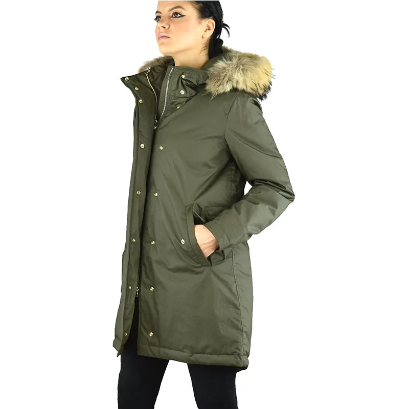 WOOLRICH W'S Tiffany Parka Verde Militare