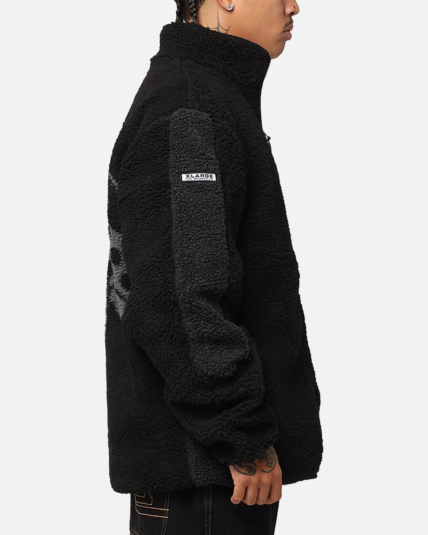 X-Large Fire Dice Reversible Sherpa Jacket Black