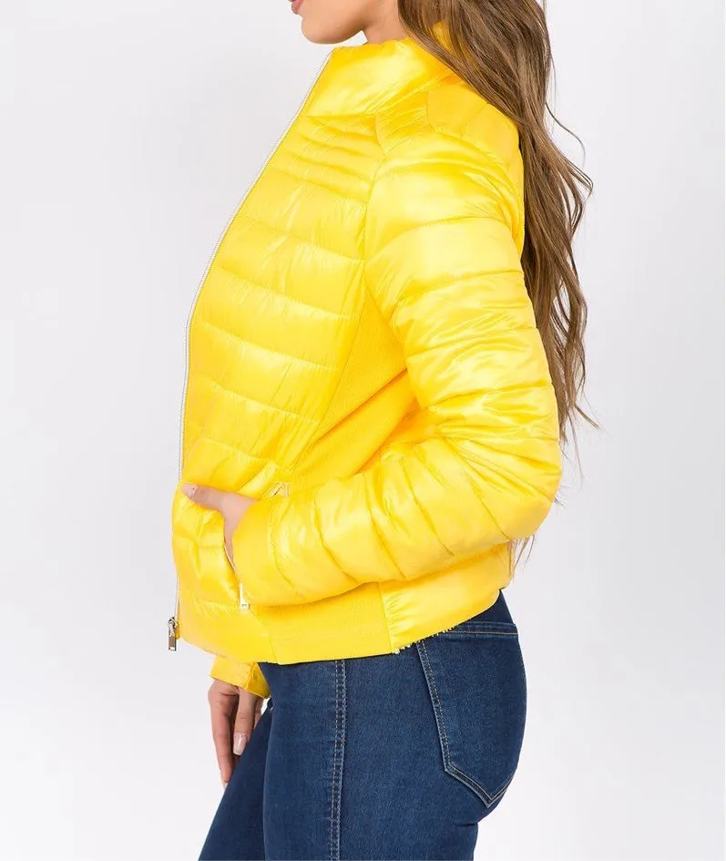 Zip Down Puffer Jacket -Women